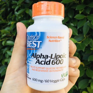 กรดอัลฟาไลโปอิก Alpha-Lipoic Acid 600mg 60 Veggie Caps (Doctors Best®) ALA สารต้านอนุมูลอิสระ Universal Antioxidant