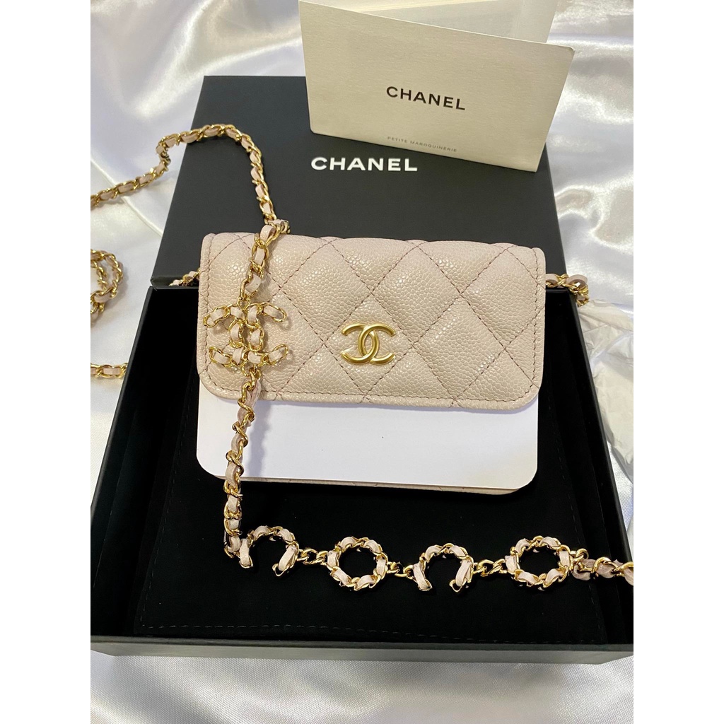 neww chanel card holder with chain holo31
