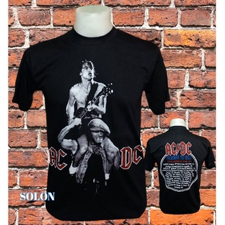 เสื้อวง AC DC วงร็อค ไม่มีตะเข็บข้าง คอฟิต ป้ายUSA เสื้อวินเทจ เสื้อทัวร์ วงร็อคต่างประเทศ