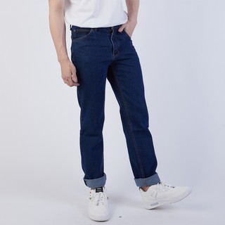 Pom N Jeans กางเกงยีนส์ชายขากระบอกใหญ่เอวไซส์เล็กไซส์ใหญ่ผ้าไม่ยืด(size28-44)