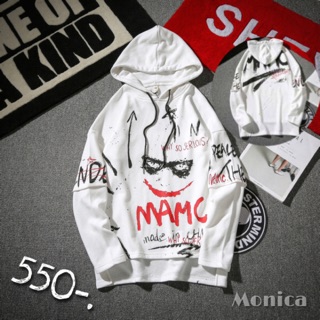 เสื้อฮู้ดนำเข้าสีขาวสุดเท่ห์