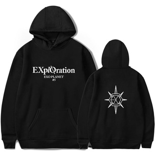 Exo PLANET EXplOration Live Album เสื้อกันหนาวลําลอง มีฮู้ด สไตล์เกาหลี ฮิปฮอป สําหรับผู้ชาย และผู้หญิง