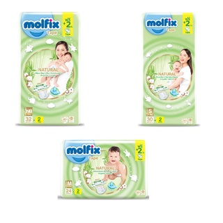 Molfix ผ้าอ้อมเด็กโมลฟิกซ์ เนเชอรัล เทป แรกเกิด NewBorn NB/S/M