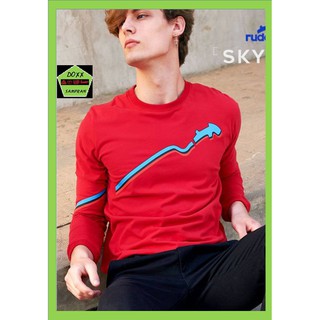 Rudedog เสื้อแขนยาว ชาย หญิง รุ่น Skyline สีแดง