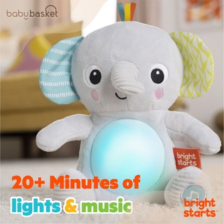 Bright Starts Hug-A-Bye Baby Elephant ดนตรีกล่อมเด็ก กล่องดนตรีช้างมีไฟ กล่อมลูกน้อย