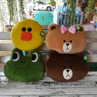 🧸 หมอนอิง line friend  (line)  ผ้านุ่มนิ่ม เด้งดึ๋ง 🧸  ขนาดประมาณ 16" -18"