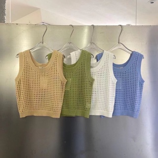 (พร้อมส่ง) Kami knit tank เสื้อกล้ามไหมพรม