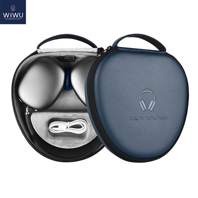 Wiwu เคสหูฟังอัจฉริยะ กันน้ํา พร้อมกระเป๋าเก็บ สําหรับ Airpods Max (สีแดง)