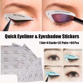 4 Sheets/Set Useful Eye Makeup Stencils Stickers Women Makeup Cosmetic Quick Eyeliner Stickers 4 Models for Eyeshadow Stencils