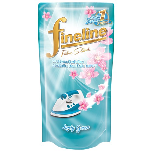 Fineline ไฟน์ไลน์น้ำยารีดเรียบ กลิ่นไลฟ์ลี่กรีน ขนาด 500 มล. (แบบถุงเติมสีเขียว)