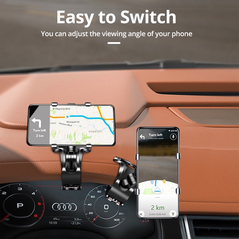 hotAnkndo Dashboard 1400 Degree Car Mobile Phone Holder Mount Phone