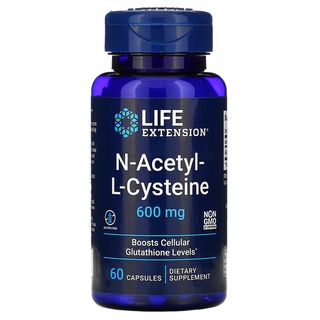 Life Extension, NAC N-Acetyl Cysteine, Antioxidant Support, 600 mg, 60 Capsules เอ็นอะเซทิลซิสเทอิน