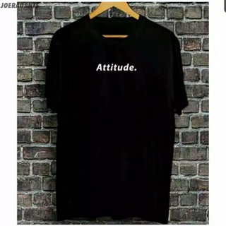 Attitude -T-Shirt DISTRO - joeragants เสื้อยืด เรียบง่าย เท่