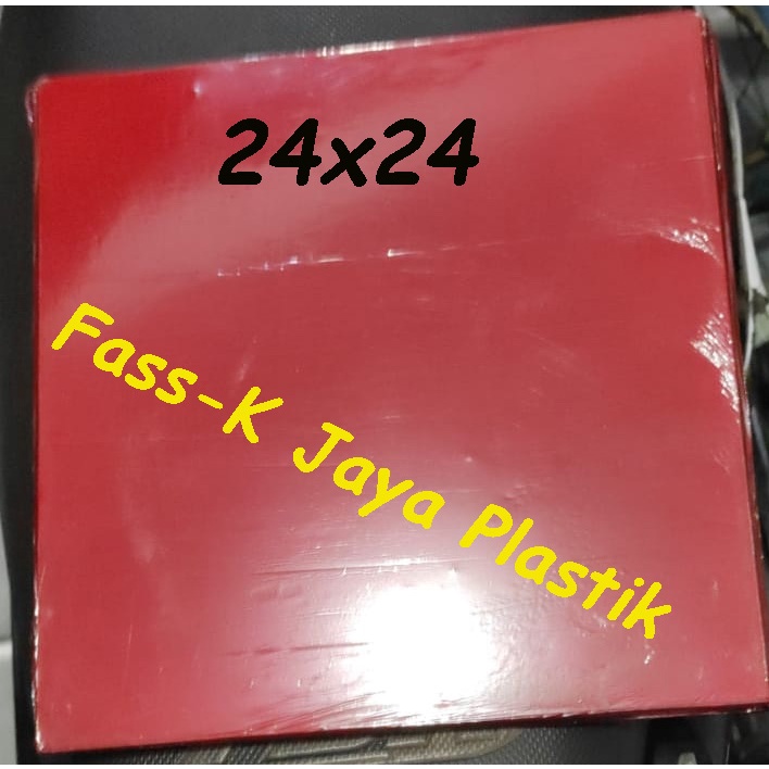 MERAH Maroon Red Cakeboard Box 24 x 24 CM Tart Cake Board Base 24x24cm Pudding Bread Square Maroon R