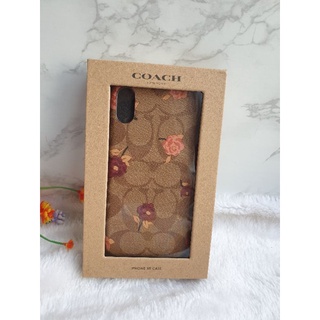 Iphone XR Case in Signatire Canvas with Tossed Peony Print Coach F68427