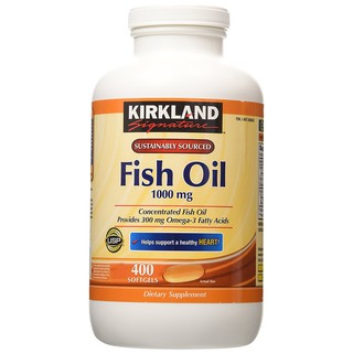 Kirkland Omega 3 Fish Oil 1000 mg 400 Softgels