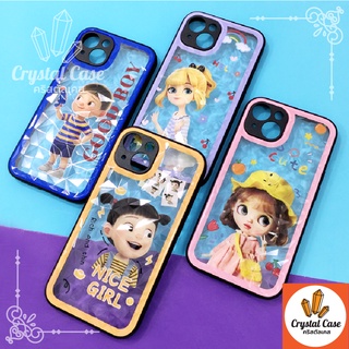 เคสมือถือใสพิมพ์ลายการ์ตูน 11 13 ผิว3D กันเลนส์กล้อง