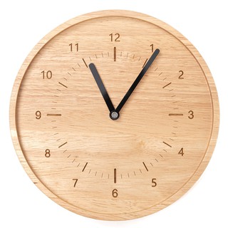 The WoodsTale Mori No Naka นาฬิกาแขวนผนัง นาฬิกาไม้ เดินเงียบ ROUND WALL CLOCK สำหรับแขวนผนังหรือตั้งโต๊ะ