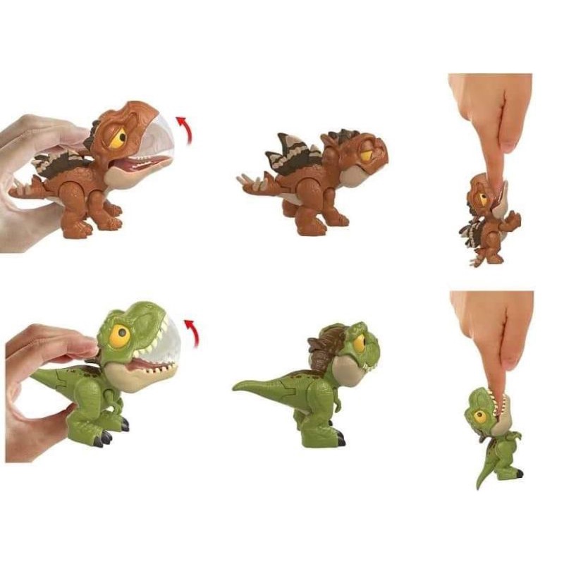 Jurassic World Snap Squad Attitudes – Set De 4 Figuras Spinosaurus, Mosasaurus, T-Rex Y Stegosaurus – Regalo Para Niños 4+