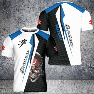 เสื้อยืดพิมพ์ลาย Suzuk.I Hayabusa Motor-Top 3 มิติสําหรับผู้ชาย