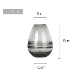 Gimmi Home แจกันแก้ว แจกันของแต่งบ้าน (สินค้าพร้อมส่ง!!) Glass Vase V-9213-9214 สีดำ