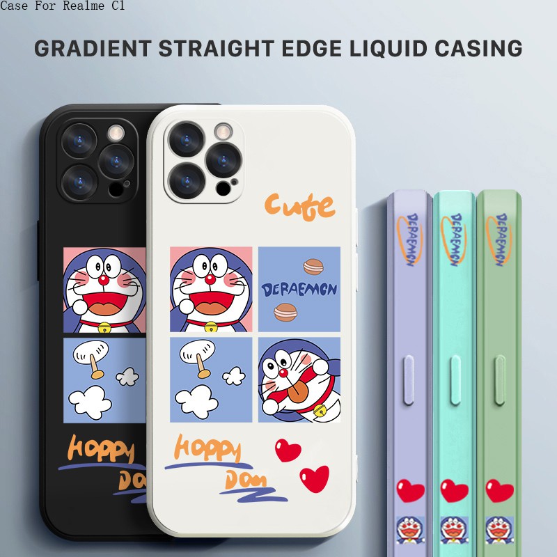 Realme C25 C25S C25Y C21 C21Y C11 C12 C11 2021 เคสเรียวมี สำหรับ Case Doraemon Cat เคสแข็ง เคสโทรศัพท์