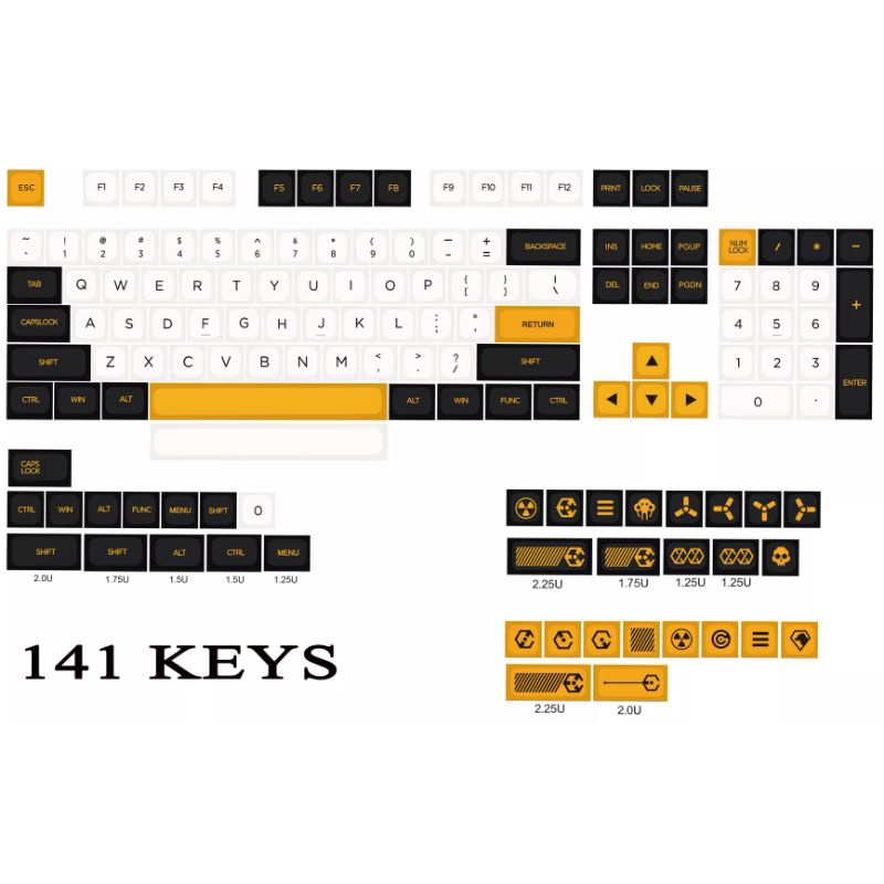 G-MKY 141 XDA Keycaps PBT Dye-Sublimated XDA