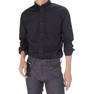 era-won เสื้อเชิ้ต ทรงปกติ Premium Quality Dress Shirt Basic Collection แขนยาว สี Black