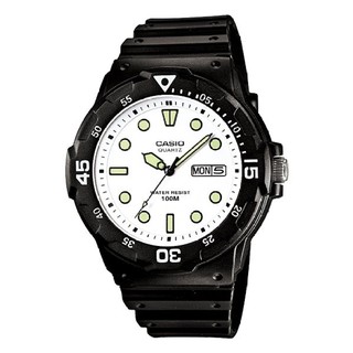 Casio นาฬิกาข้อมือผู้ชาย สีดำ/ขาว สายเรซิ่น รุ่น MRW-200H-7EVDF