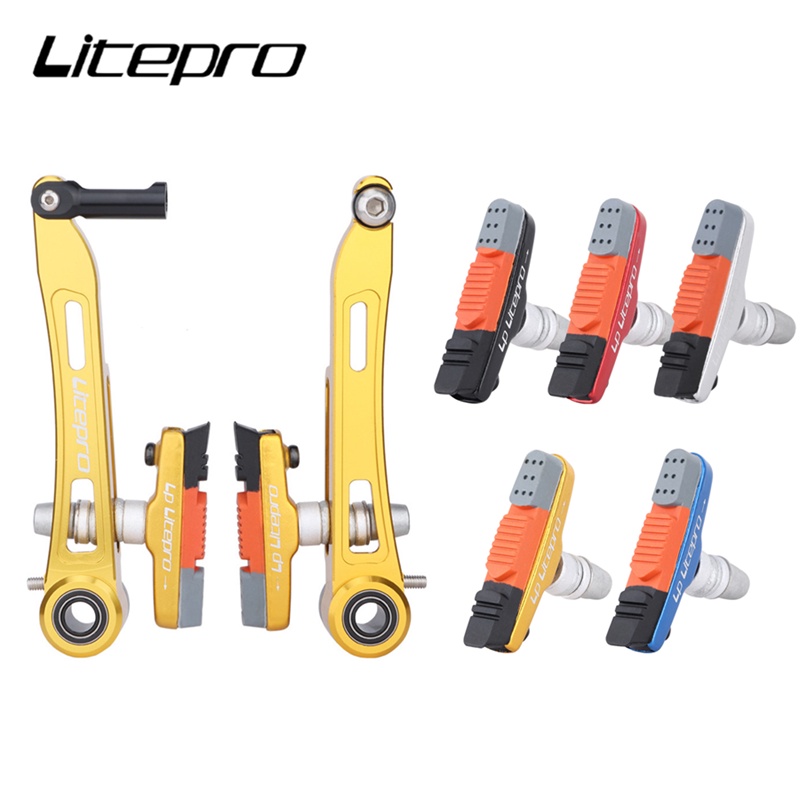 Litepro 14/16/20 Inch Folding Bicycle V-Brake Pads 54g Foldable Bike BMX Long/Short Arms 108/82mm V Brake Pad Alloy Compatible For Shimano SARM TRP – โปรปัง