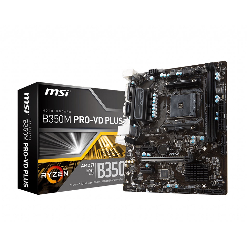 AM4 MSI B350M PRO-VD PLUS มีประกัน พร้อมส่ง