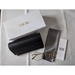 กรอบแว่นตา Christian Dior ของแท้ 100% รุ่น Dior Gemdioro RU สี Shiny gold