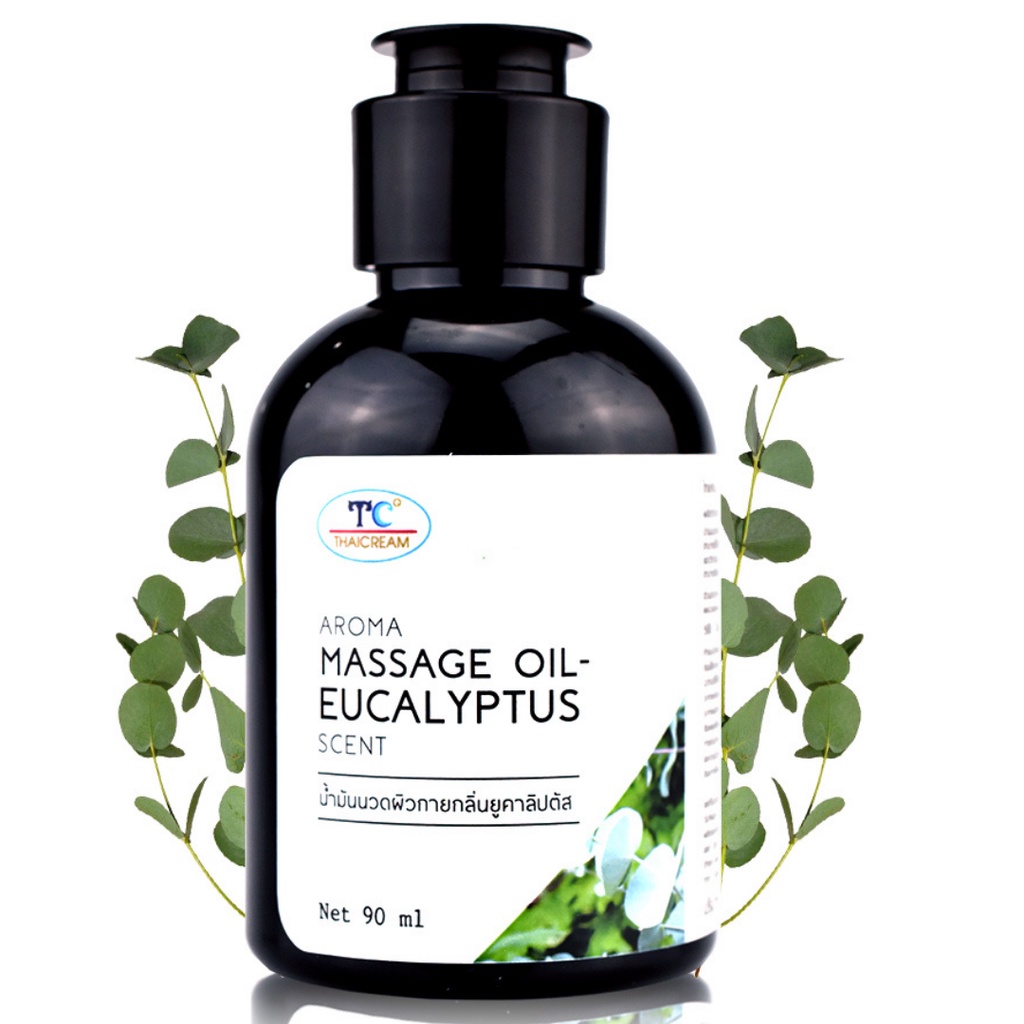 Thaicream น้ำมันนวดตัว ยูคาลิปตัส น้ำมันอโรม่า น้ำมันนวดสปา AROMA MASSAGE OIL- EUCALYPTUS SCENT 90ml
