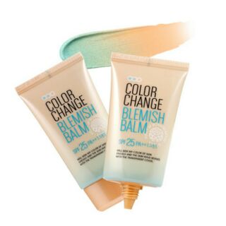 Welcos Color Change Blemish Balm SPF 25 PA ++ เบสเขียวสำหรับปกปิดรอยแดงจากสิว