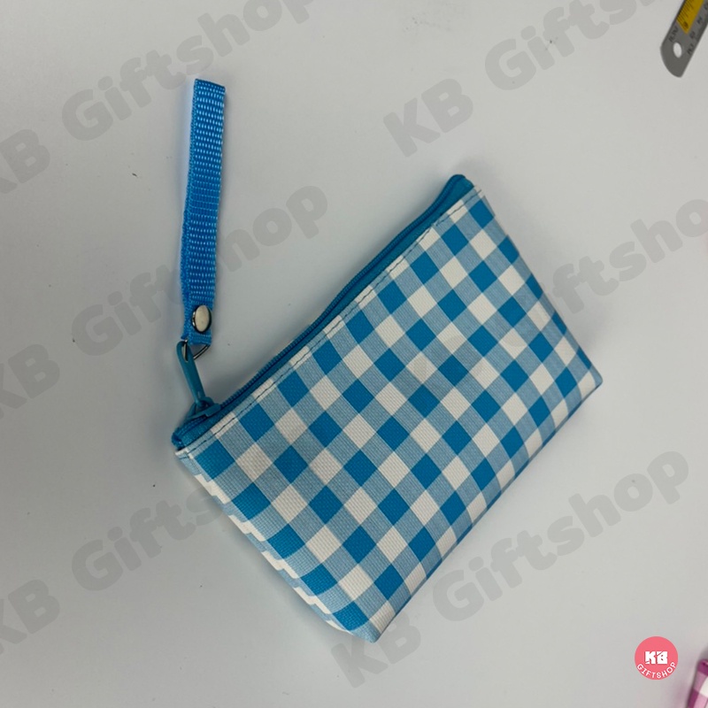 KB กระเป๋าใส่เหรียญ กระเป๋าสตางค์ ของขวัญ ของชำร่วย ของแจกพรีเมี่ยม ขายส่งยกโหล (12ใบ) คละสี ขนาด 4x6 นิ้ว ลายสก๊อต - รูปที่ 7