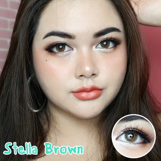 คอนแทคเลนส์ คิตตี้ คาวาอิ Stella Brown ค่าสายตา