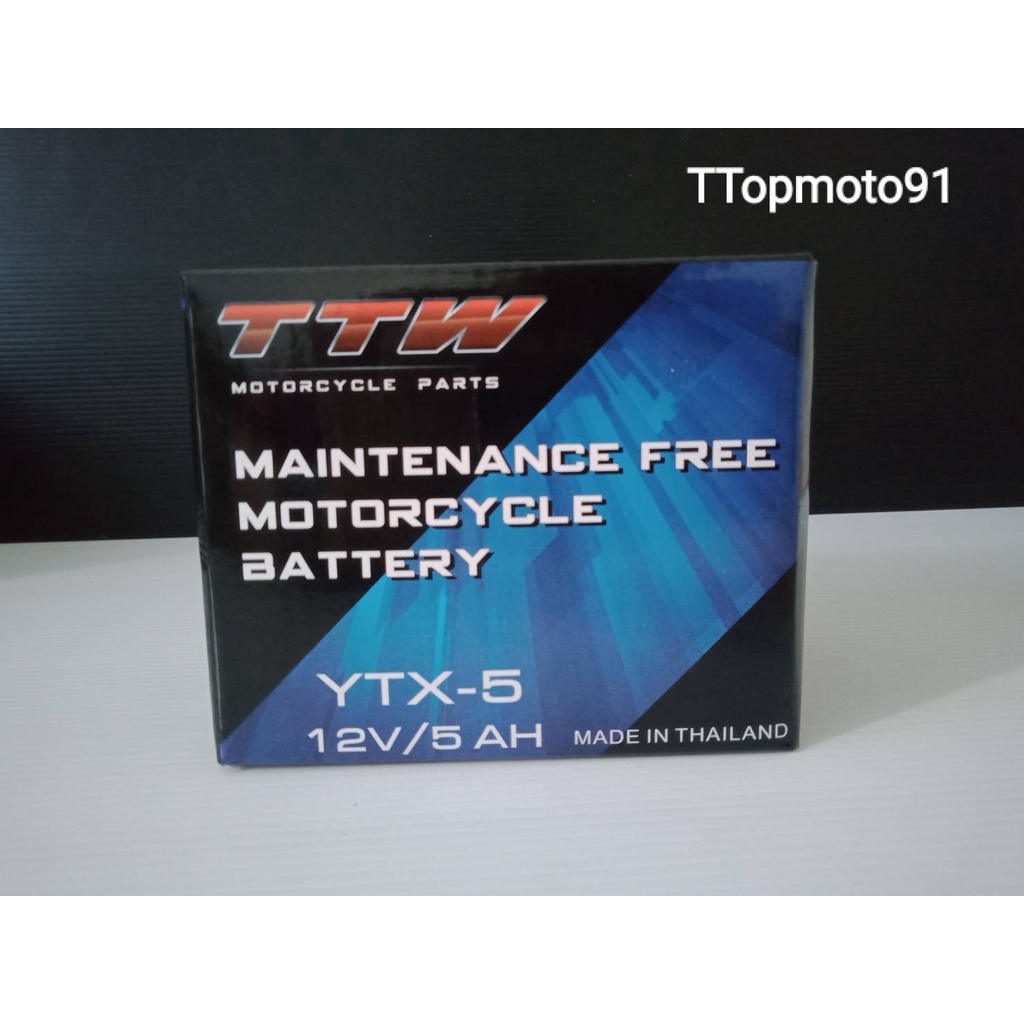 แบตเตอรี่ TTW YTX5 12V 5AH