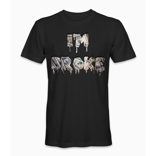 [S-5XL]เสื้อยืด ผ้าฝ้าย พิมพ์ลาย IM Broke Money แฟชั่นคู่รัก สไตล์วินเทจ