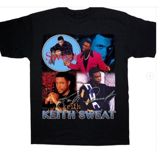 T-shirt  Sjhja เสื้อยืดผ้าฝ้าย 100% พิมพ์ลาย Keith Sweat Music สีดํา สไตล์ฮิปฮอป คลาสสิก ของขวัญวันพ่อ สําหรับผู้ชาย E79