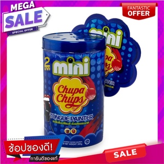 จูปาจุ๊ปส์ มินิ อมยิ้ม ทังเพ้นท์เทอร์ 6 กรัม กล่อง 50 ไม้ Chupa Chups Mini Lollipops Tongue Painter 6 g x 50 Pcs