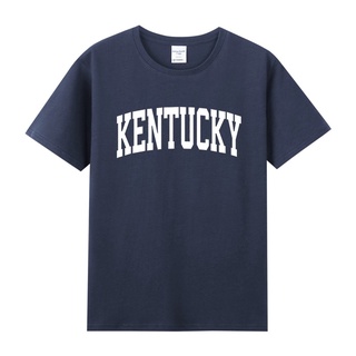 เสื้อยืดสีขาว✽Summer ncaa University of Kentucky บาสเก็ตบอลรอบการพิมพ์ผ้าฝ้ายคอกลมแขนสั้นเสื้อยืดผู้ชายS-4XL