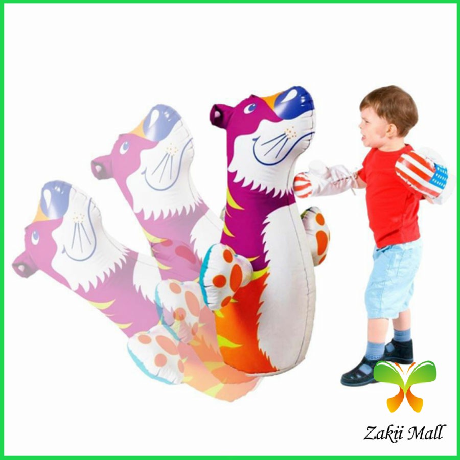 Zakii Mall ตุ๊กตาเป่าลม 3-D "ตุ๊กตาล้มลุก" ของเล่นออกกำลังกาย Inflatable tumbler [A603]