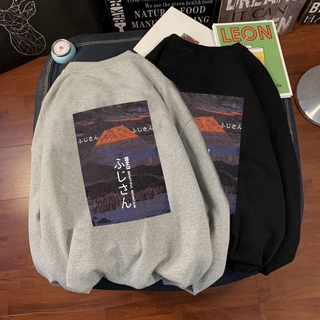 ร้อนแรงinsสไตล์ฮ่องกงฤดูใบไม้ร่วงคอกลมเสื้อสวมหัวเสื้อกันหนาวชายเวอร์ชั่นเกาหลีของแนวโน้มหลวมสร้างสรรค์พิมพ์เสื้อวัยรุ่น