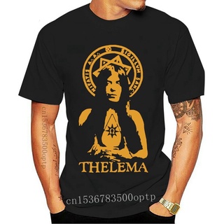 คอลูกเรือพร้อมส่ง เสื้อยืดแขนสั้น ผ้าฝ้าย 100% พิมพ์ลาย Scarlet Aleister Crowley Thelema Occult Usa Em1 หลากสี แฟชั่นฤดู