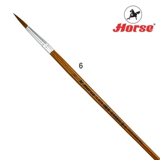 HORSE ตราม้า พู่กันสีอะครีลิคชนิดแบน H-806 เบอร์ 1 - 24 จำนวน 1อัน