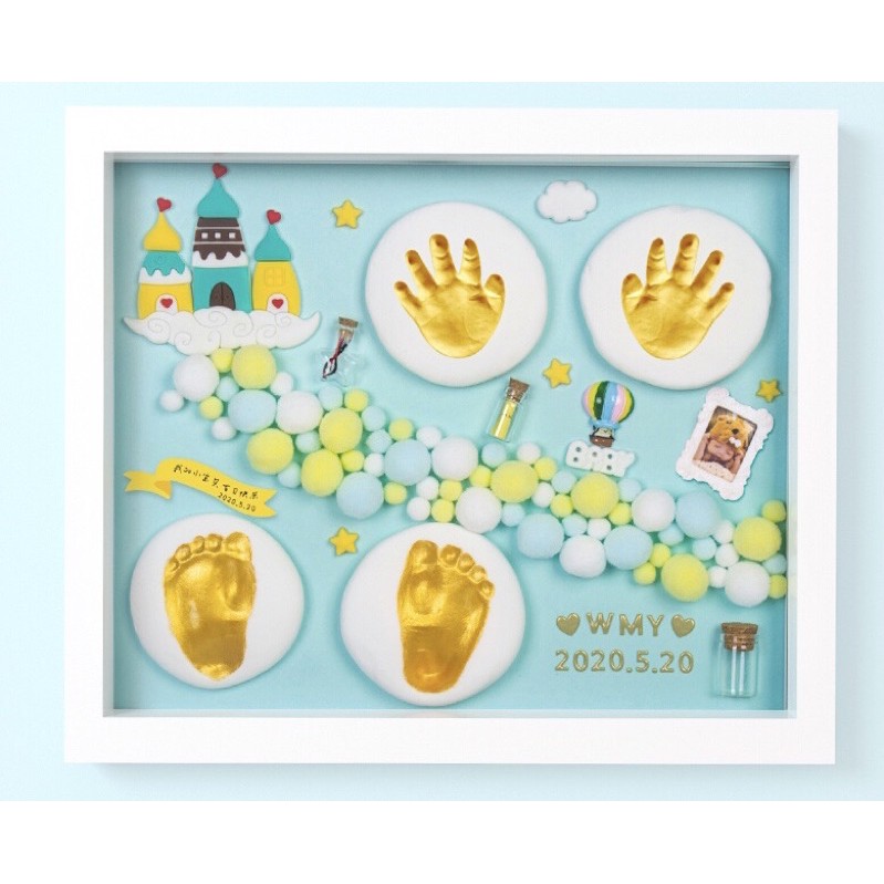 <พร้อมส่ง>#ชุดปั๊มมือเท้าเด็กของขวัญกรอบรูปประดิษฐ์ ที่ระลึก#ปั้มเท้าเด็กแรกเกิด #ของฝาก #ทารก #family #baby #footprint