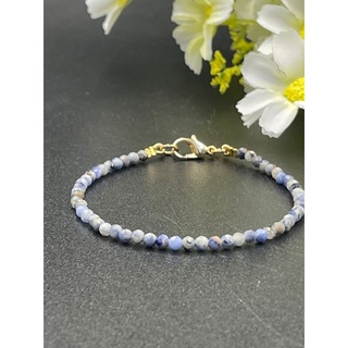 milky sodalite 2mm bracelet for woman สร้อยข้อมือน้ำนมโซดาไลท์ 2 มม. สำหรับผู้หญิง