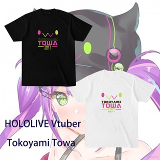 Czq# Hololive Vtuber Tokoyami Towa เสื้อยืดลําลองแฟชั่นสําหรับ Unisex แขนยาว