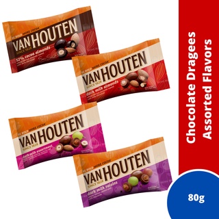 Van Houten Coklat Susu Dark Milk Chocolate Dragees คละรส 80g…