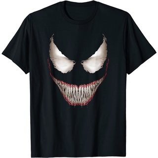 เสื้อยืดโอเวอร์ไซส์เสื้อยืด พิมพ์ลาย Marvel Venom Big Face Grin ฮาโลวีน สําหรับผู้ใหญ่S-3XL